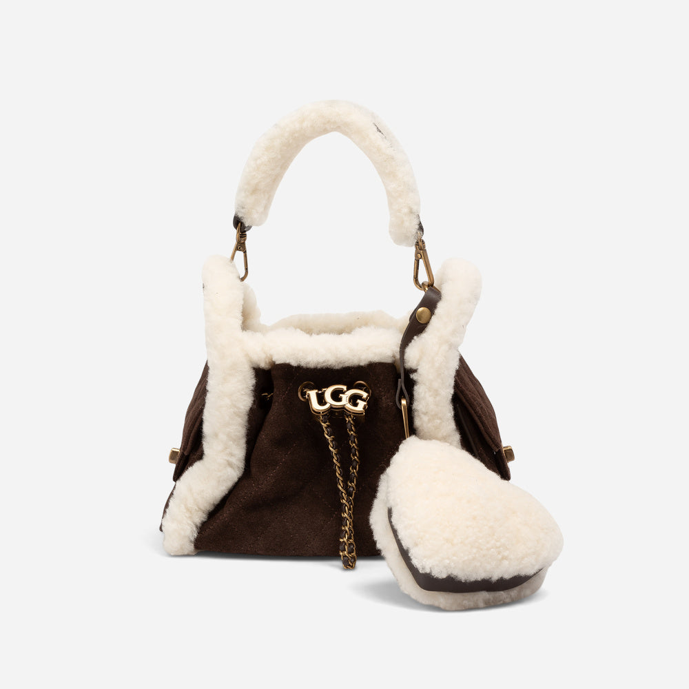 UGG Shearling Quilted Nano Bucket Bag (3-Way)
