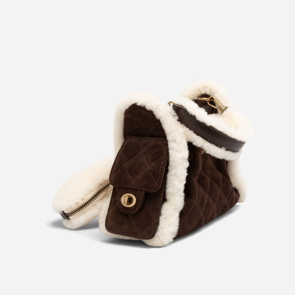 UGG Shearling Quilted Nano Bucket Bag (3-Way)