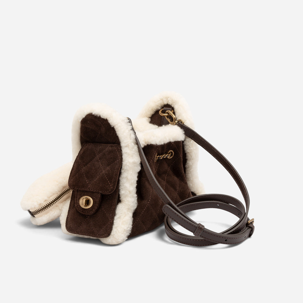 UGG Shearling Quilted Nano Bucket Bag (3-Way)