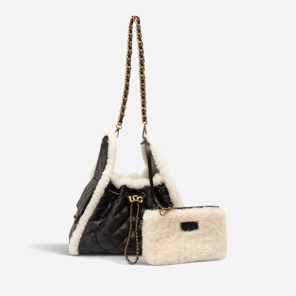 UGG Shearling Quilted Grained Bucket Bag (3-Way)