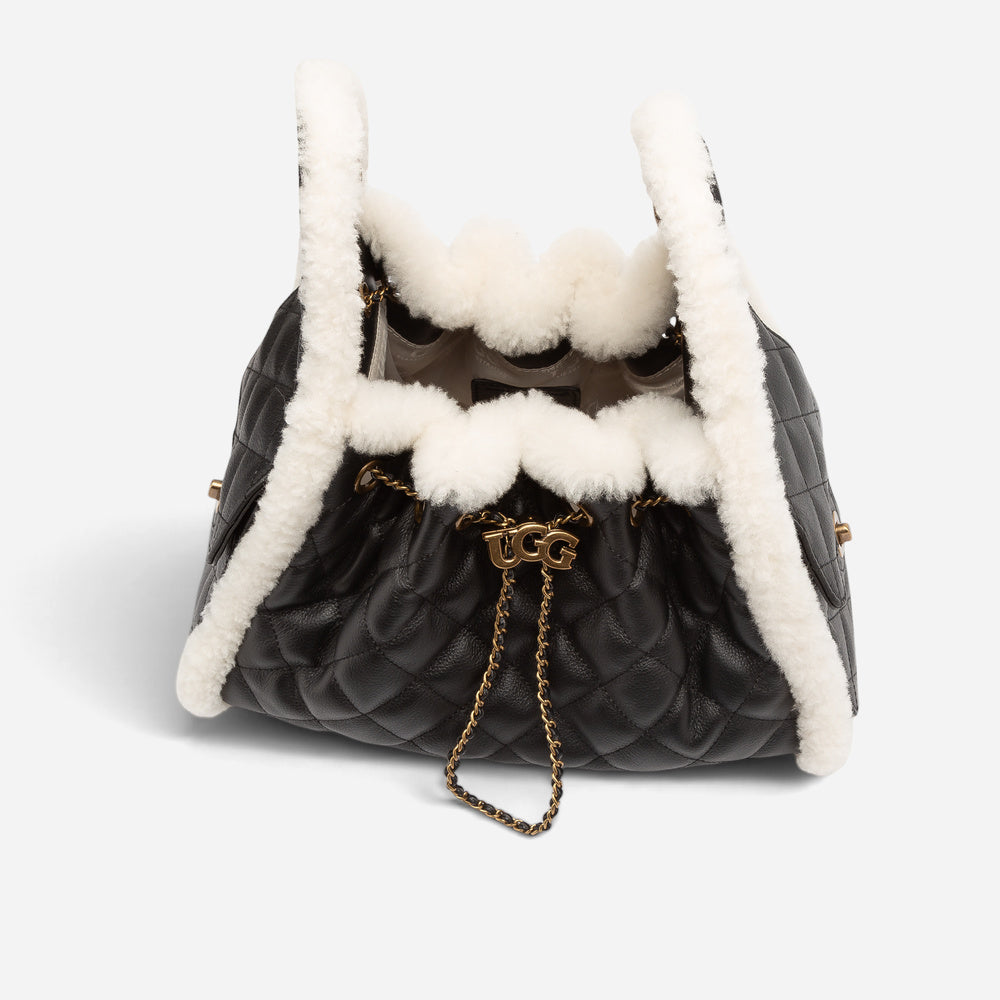 UGG Shearling Quilted Grained Bucket Bag (3-Way)
