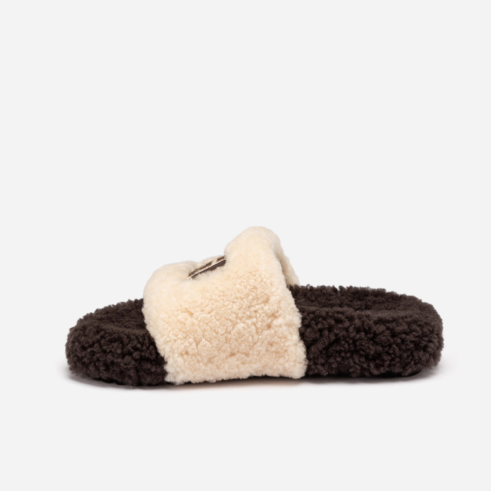Ugg Acacia Shearling Logo Slipper