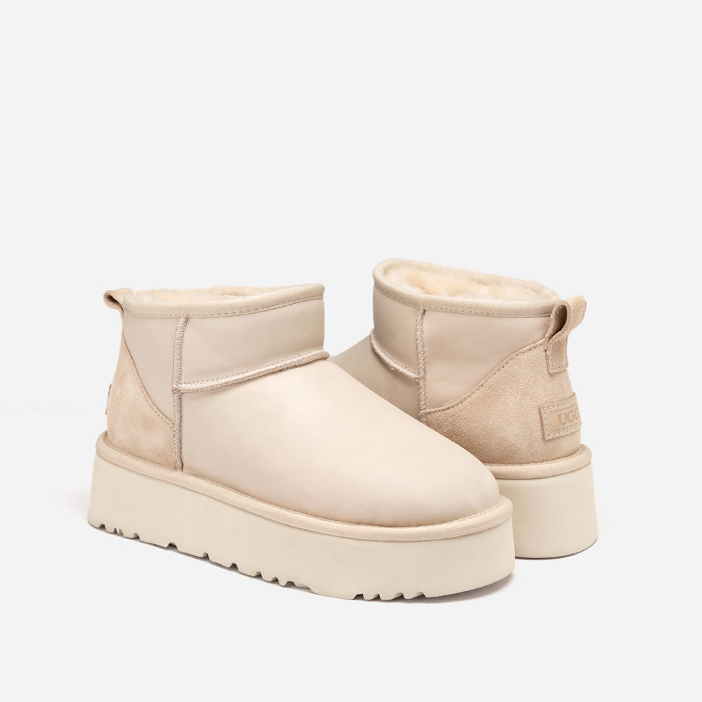Ugg Classic Platform Ultra Mini Boot (Oiled Leather) (4.5cm)
