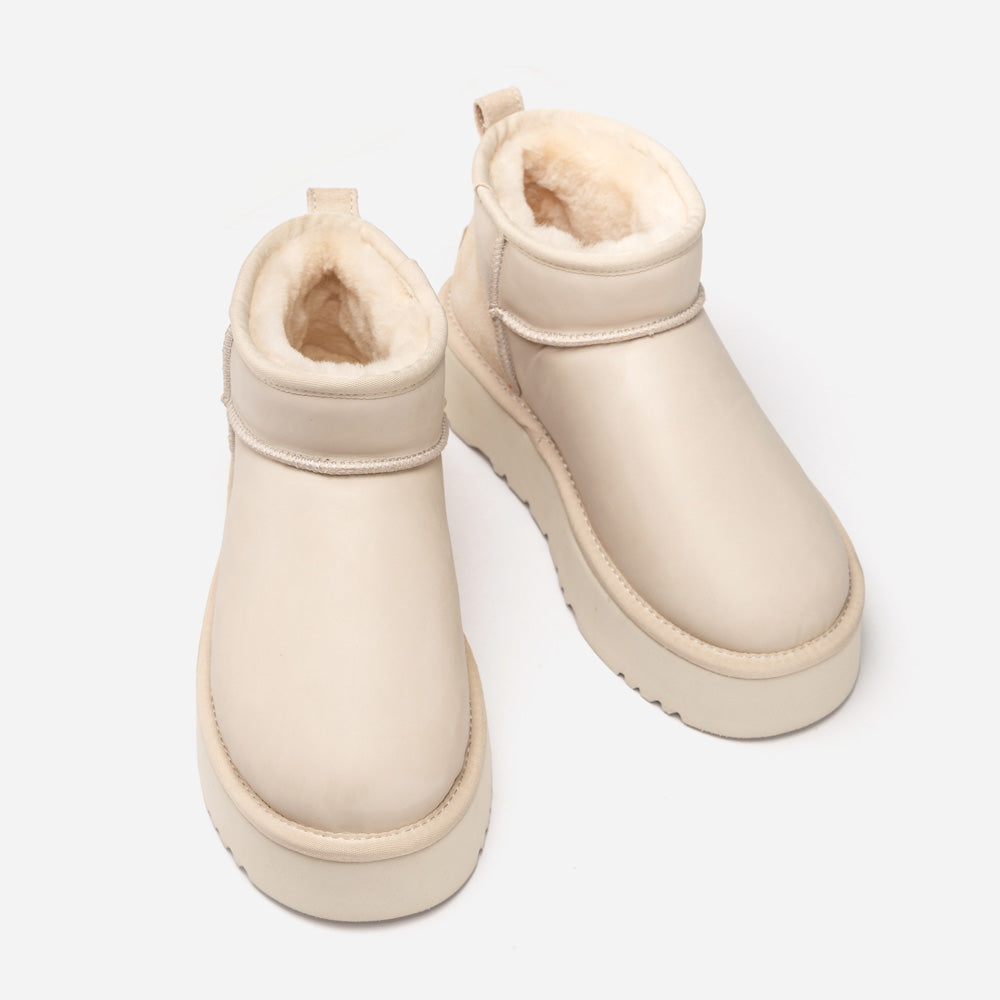 Ugg Classic Platform Ultra Mini Boot (Oiled Leather) (4.5cm)