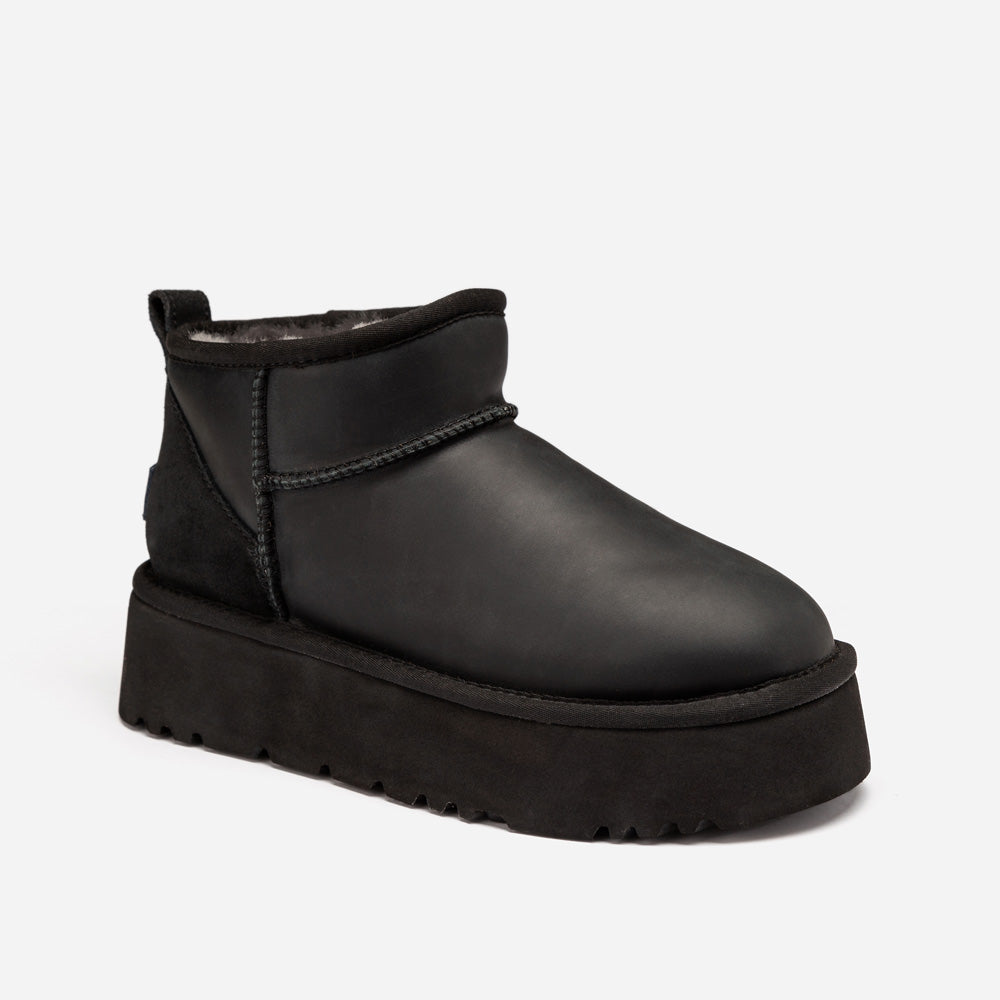 Ugg Classic Platform Ultra Mini Boot (Oiled Leather) (4.5cm)