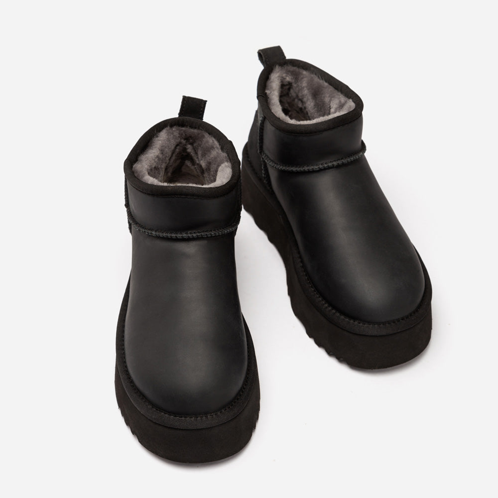 Ugg Classic Platform Ultra Mini Boot (Oiled Leather) (4.5cm)
