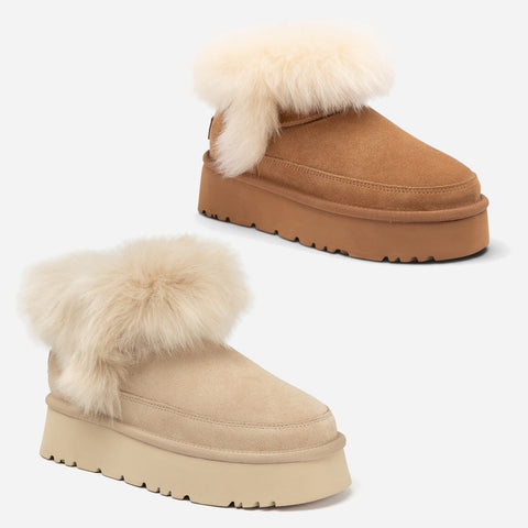 UGG Daniela Premium Fluff Platform Boots