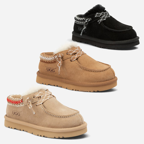 UGG Kid Heritage Suede Sheepskin Clog