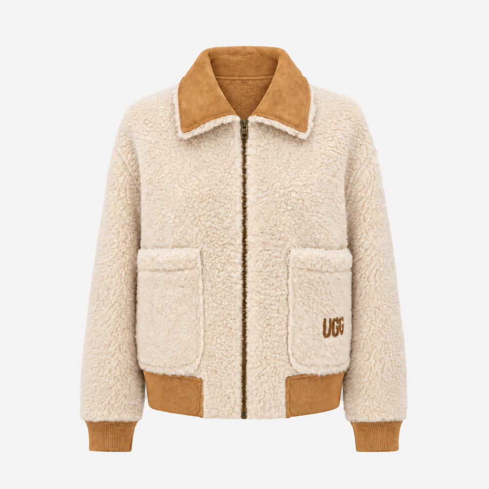UGG Reversible Australian Wool Bomber Jacket