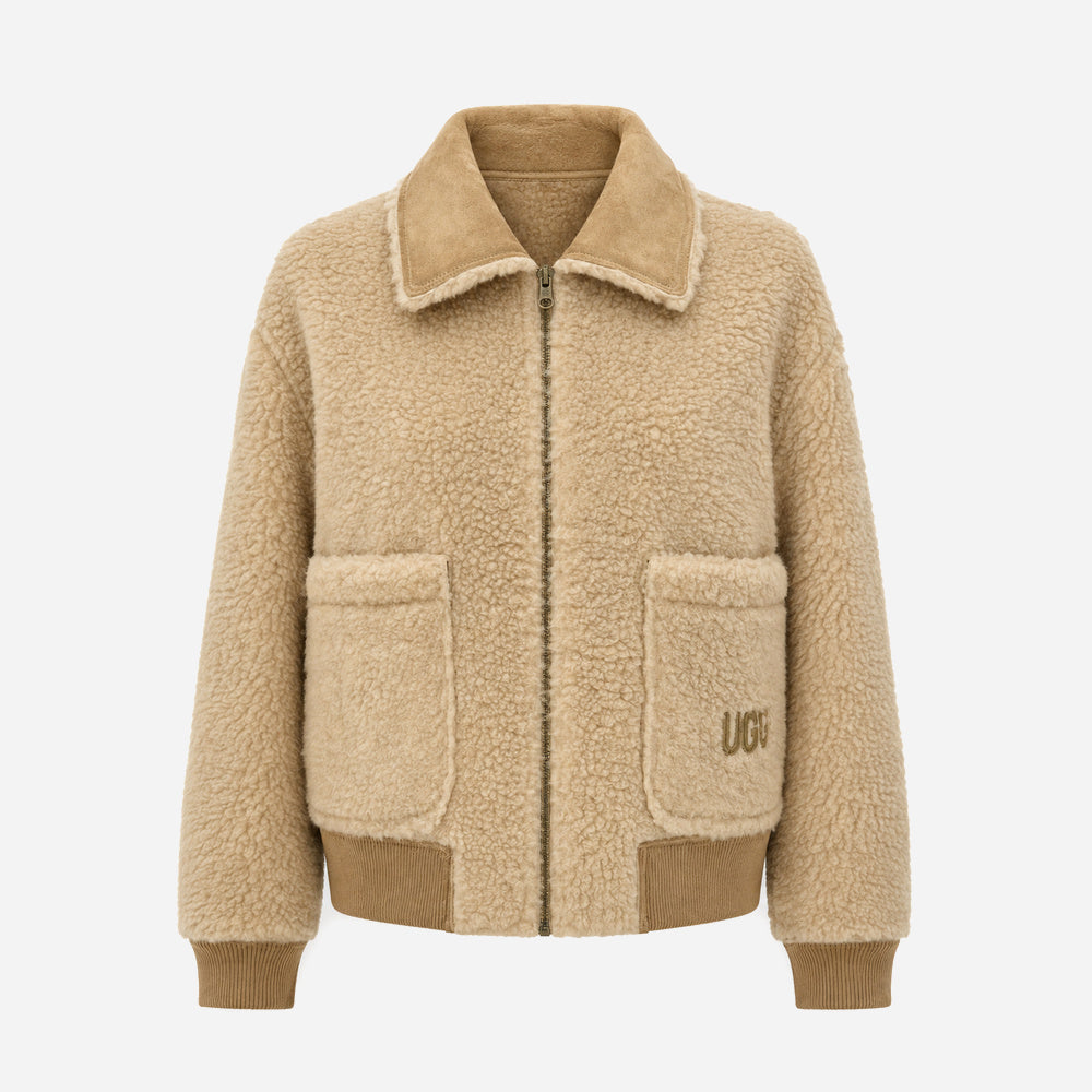 UGG Reversible Australian Wool Bomber Jacket