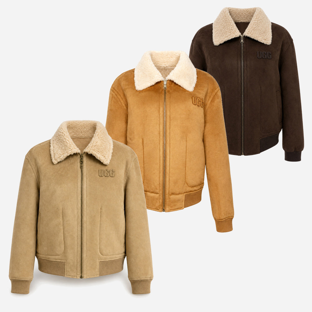 UGG Reversible Australian Wool Bomber Jacket