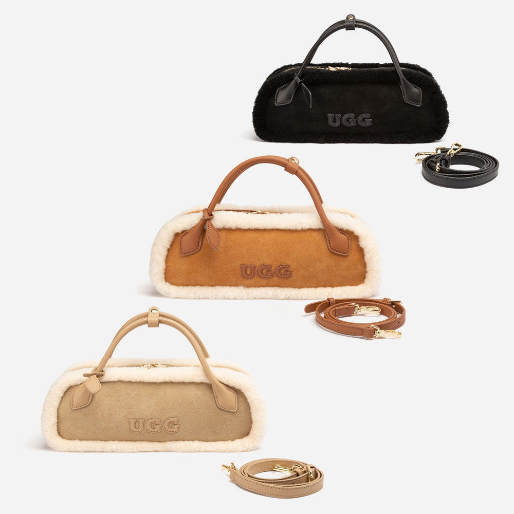 UGG Shearling Teckel Duffle Top Handle Bag