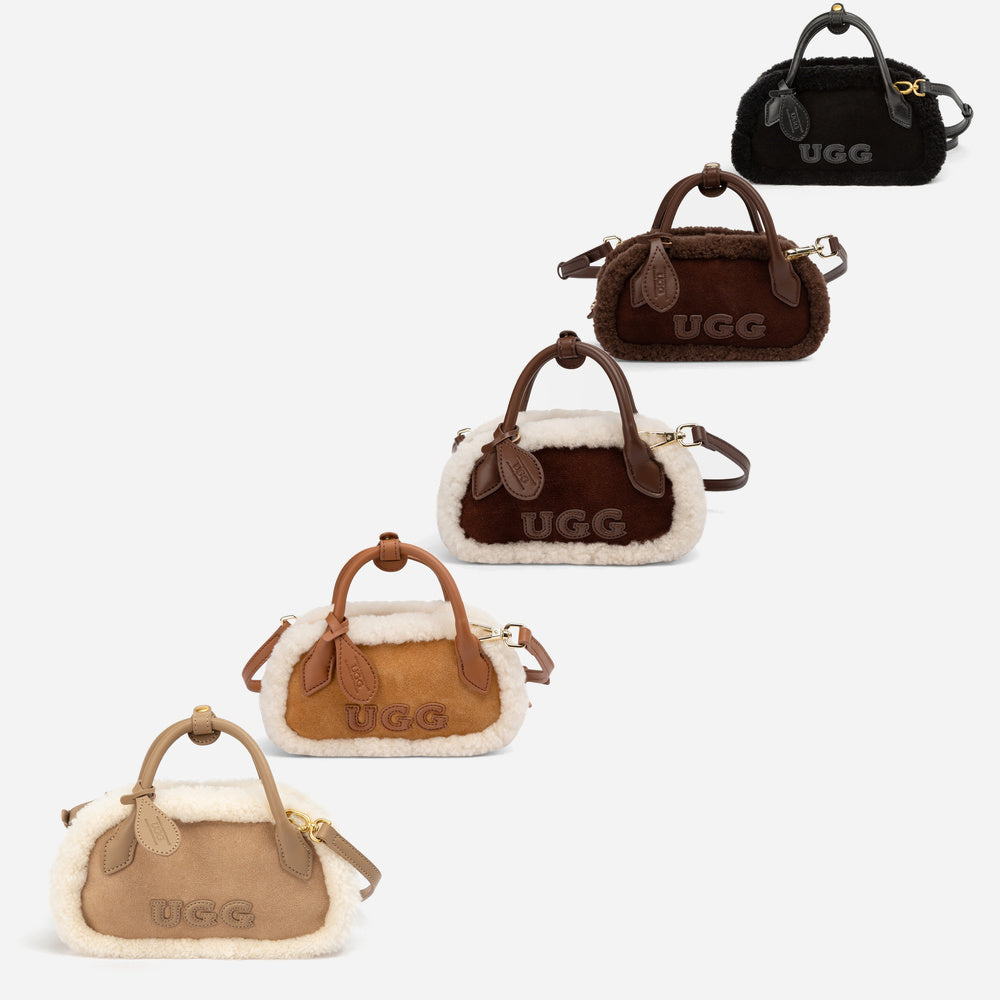 UGG Shearling Teckel Duffle Mini Handle Bag