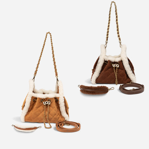 UGG Shearling Quilted Mini Bucket Bag (3-Way)