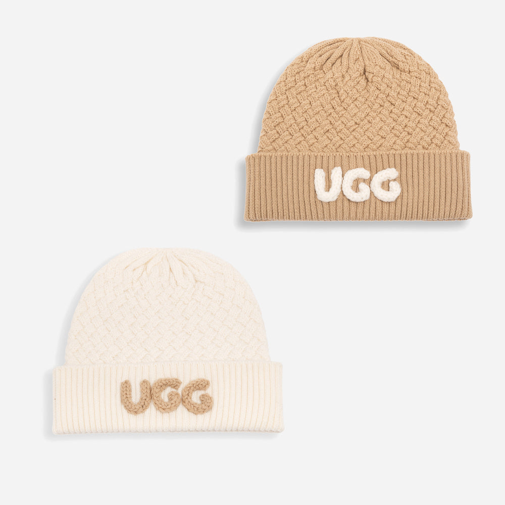 UGG Premium Cashmere Blend Basket Weave Beanie