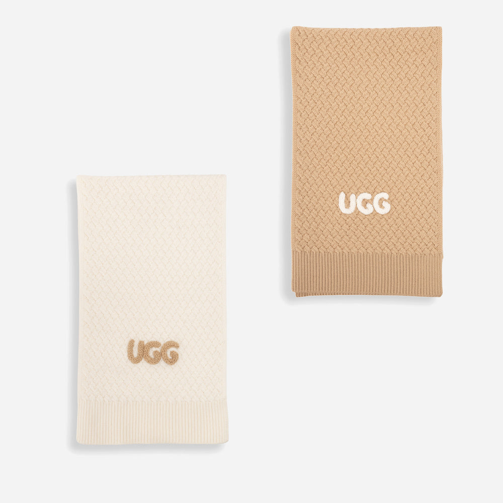 UGG Premium Cashmere Blend Basket Weave Scarf