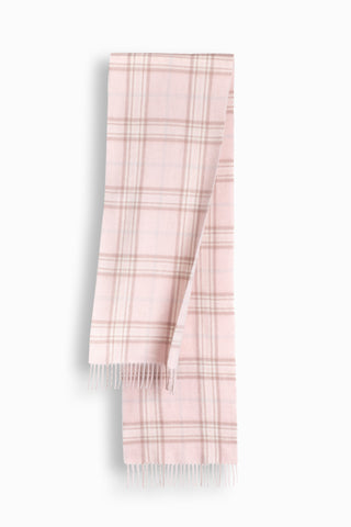 100% Wool Scarf Pink Check