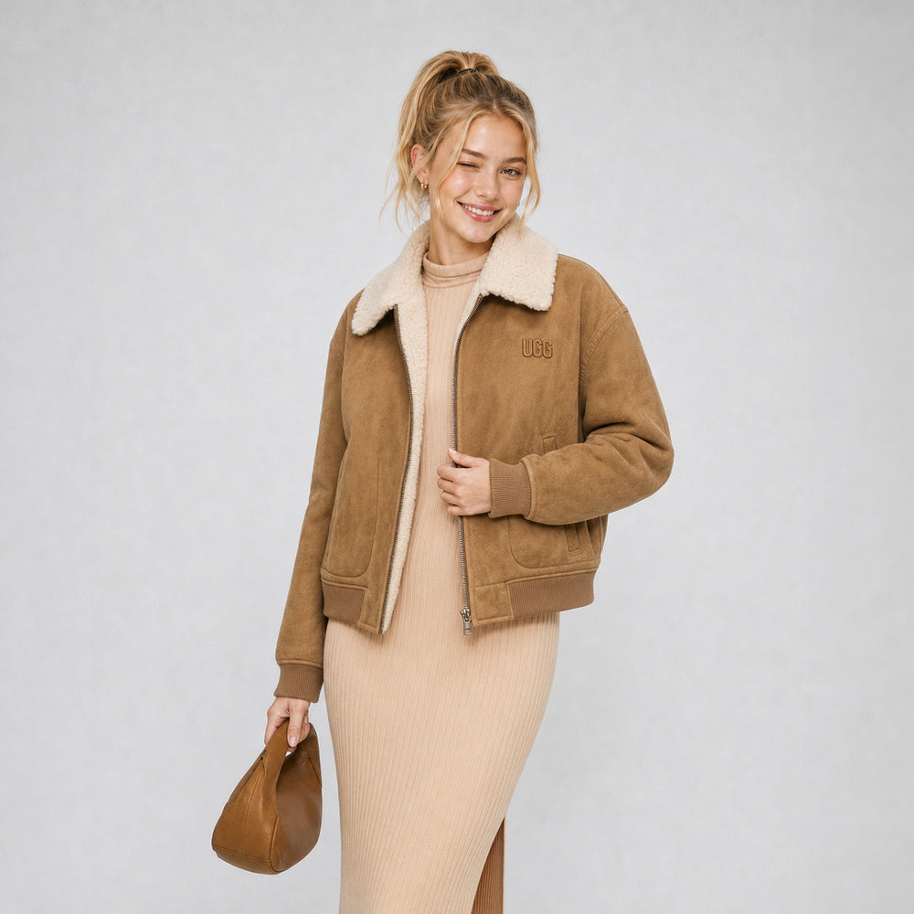 UGG Reversible Australian Wool Bomber Jacket