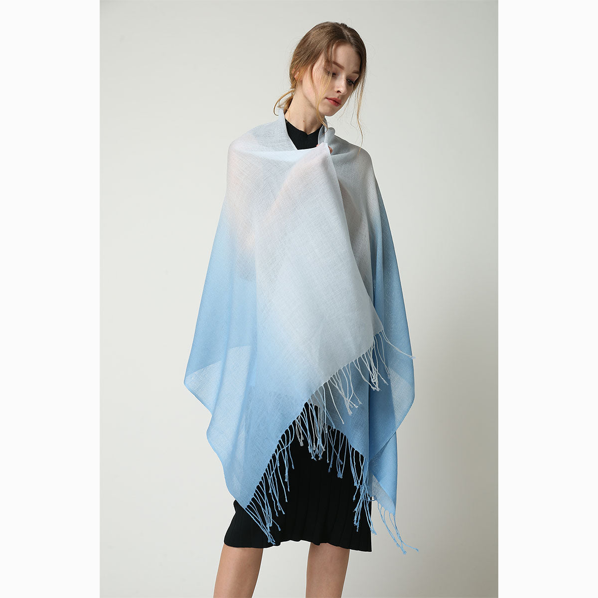 merino wool tie dye wool scarf