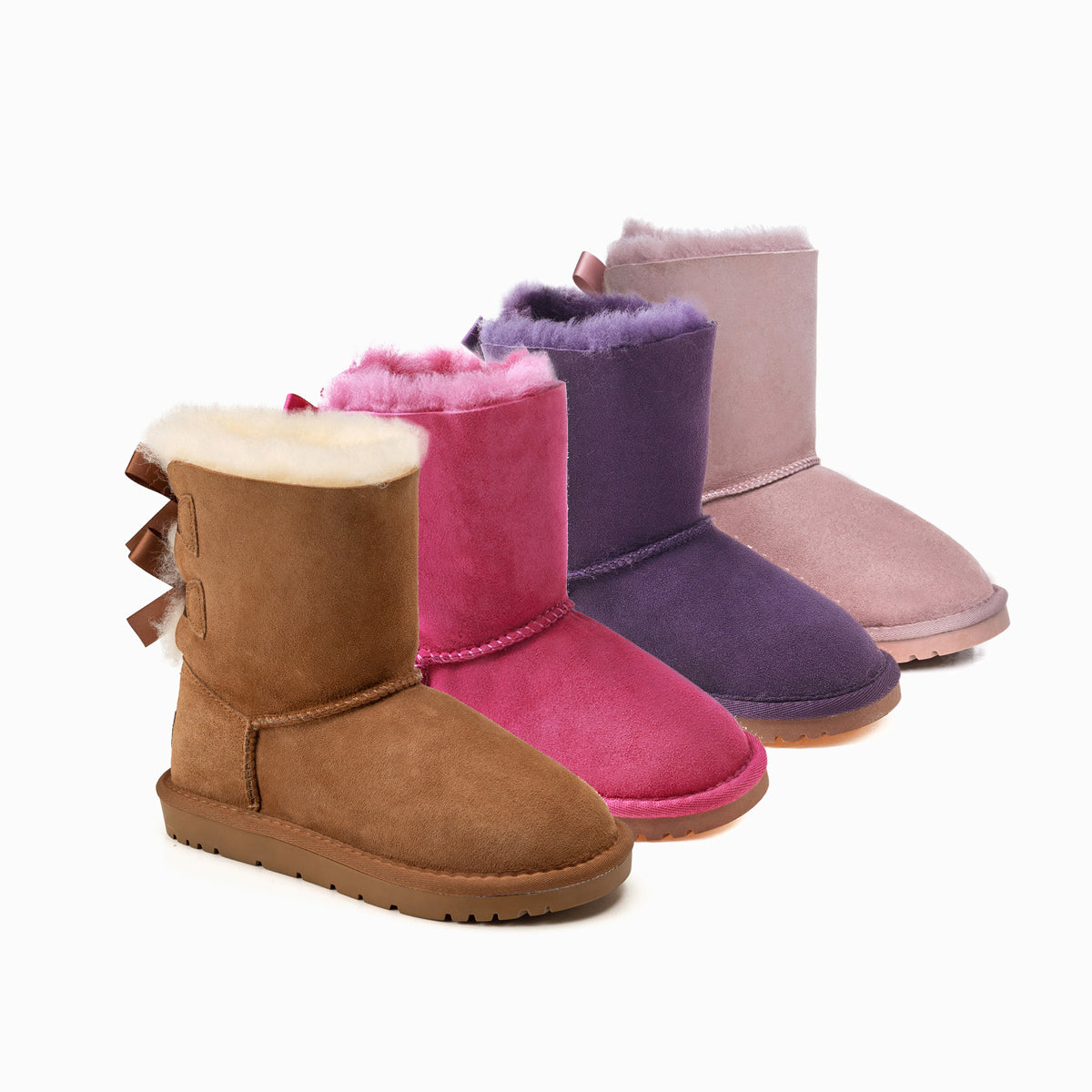 Children Ugg Boots Ugg Kids Ribbon Boots (Water Resistant)