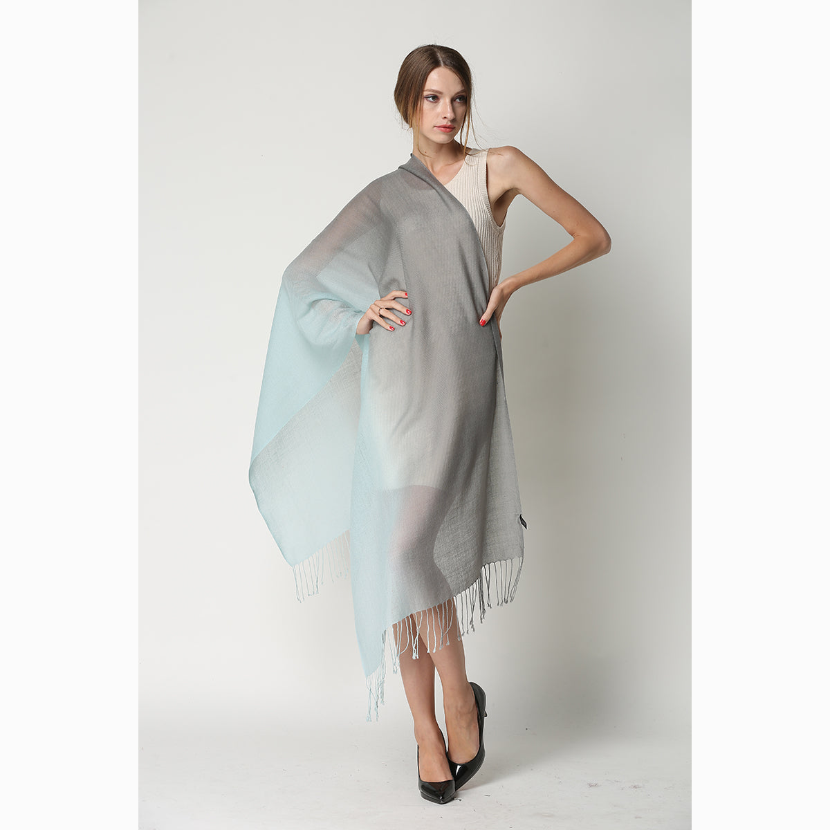 merino wool tie dye wool scarf