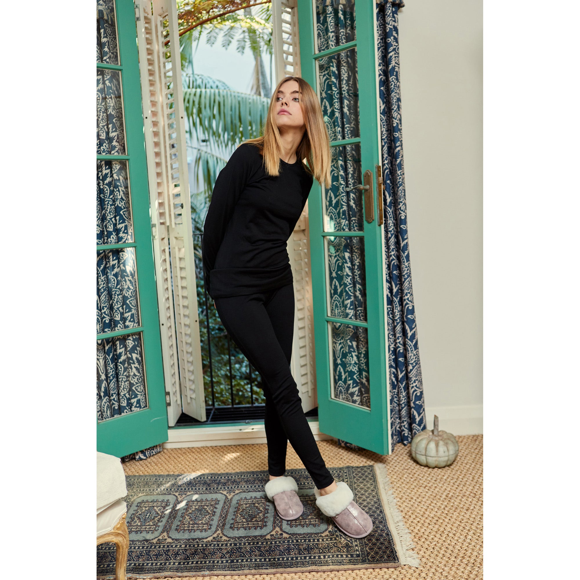 Printed woolen leggings deals