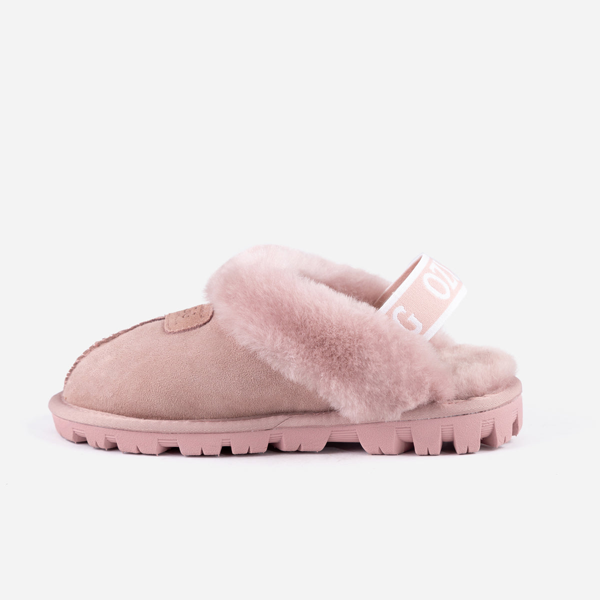 Pink and sales grey ugg slippers