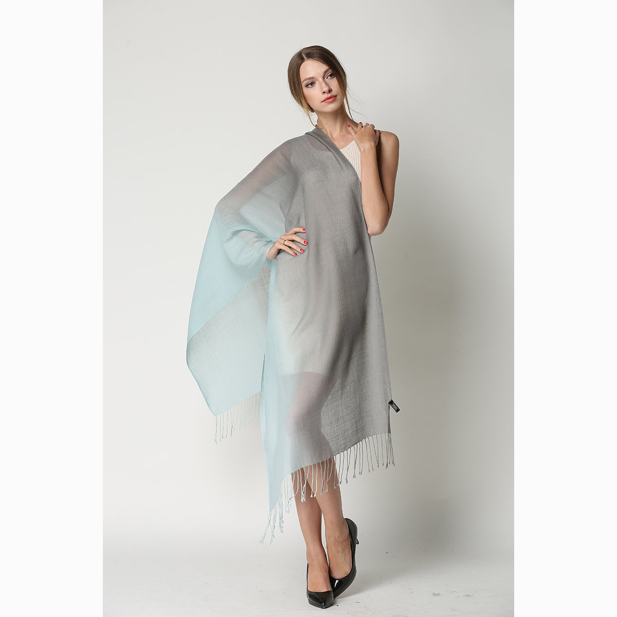 merino wool tie dye wool scarf