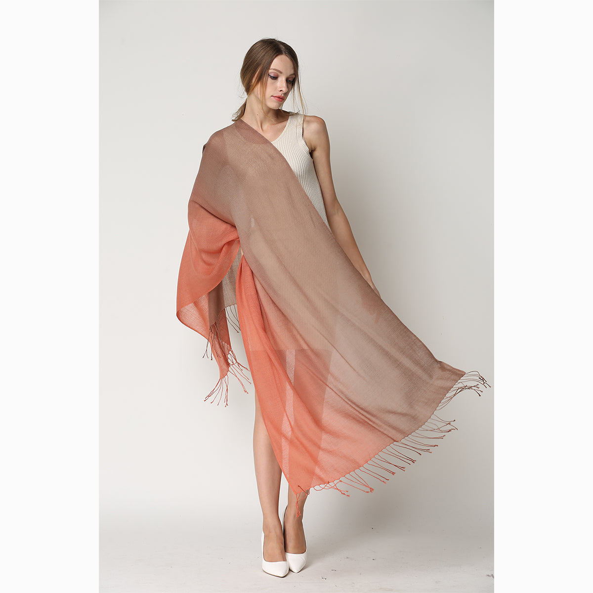 merino wool tie dye wool scarf