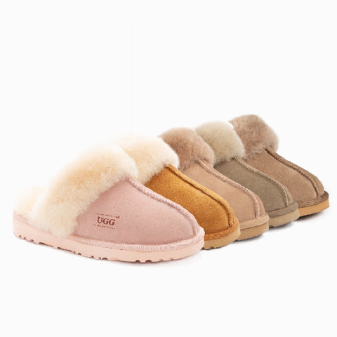 Ugg Slippers Premium Australia Sheepskin Unisex Scuffete Suede